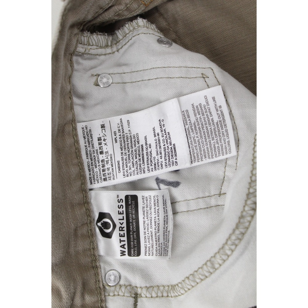 Levi's 505 Jeans Mens 38 x 30 Regular Fit Straight Leg Khaki Wash - Picture 5 of 8